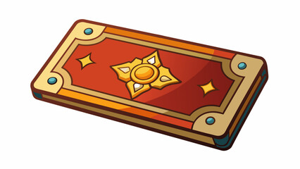 Aufkleber - A thick and sy card adorned with intricate designs and metallic detailing serving as a valuable entry pass to an exclusive and highly soughtafter. Cartoon Vector.