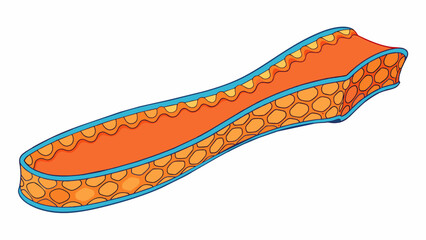 Poster - A thin stretchy piece of material with a vibrant color and a delicate lacy pattern.. Cartoon Vector.