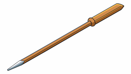 Poster - A thin elongated tool made of metal with a pointed end used to fasten objects together.. Cartoon Vector.