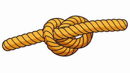 Fototapete - A tightly knit rope made of durable fibers and capable of holding tremendous weight used for climbing and pulling heavy objects.. Cartoon Vector.