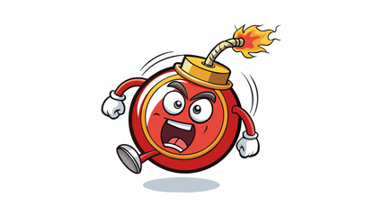 Aufkleber - A ticking time bomb Stress can feel like a ticking time bomb with unresolved emotions building up until they eventually explode. The longer it ticks. Cartoon Vector.