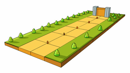 Aufkleber - A vast open field with no boundaries where one can run and play freely represents the freedom to move without restrictions or limitations.. Cartoon Vector.