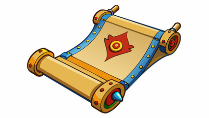 Poster - A virtual reality invitation crafted to resemble a medieval scroll complete with intricate illustrations and embossed edges inviting the reader on a. Cartoon Vector.