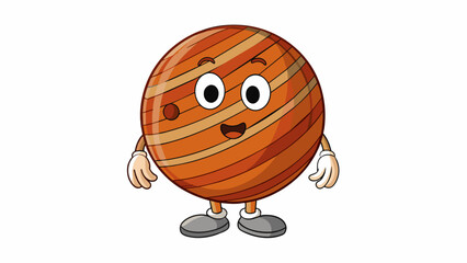 Fototapete - A wooden ball with painted stripes used in the game of bowling. It is heavy and has holes for fingers to grip with a smooth surface for rolling down a. Cartoon Vector.
