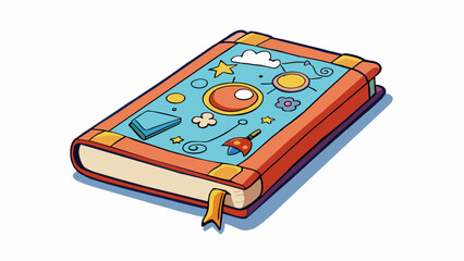 Poster - A wellworn notebook sat on the bedside table its cover adorned with doodles and sketches. Inside the author had poured their heart and soul onto the. Cartoon Vector.