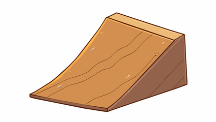 Fototapete - A wooden block with a smooth surface and a rough surface is slid down a slope. The rough surface block travels slower due to increased friction. Cartoon Vector.
