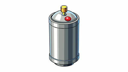 Poster - As I od the lid of the second examination item I was greeted with the sight of a shiny stainless steel cylinder. The object was about six inches tall. Cartoon Vector.