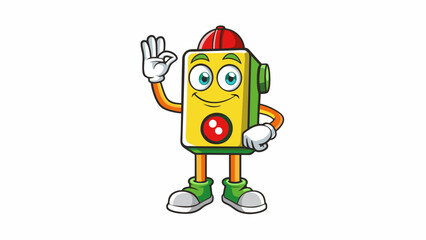Poster - Characteristic Gestural signal commonly used in traffic situations to regulate movement. Cartoon Vector.