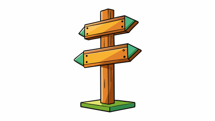 Aufkleber - Characteristic Visual signal used to direct and guide individuals on a specific route or path. Cartoon Vector.