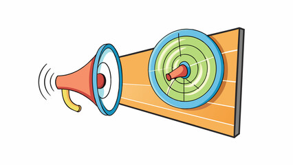 Aufkleber - Characteristic Auditory signal used to prompt a specific action at a designated time. Cartoon Vector.