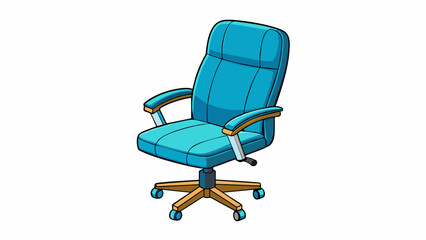Aufkleber - Characteristics This office chair has lumbar support and a high backrest for proper posture as well as adjustable armrests and seat height. It is also. Cartoon Vector.