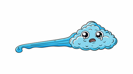 Poster - Healing Tear This tear is thick and cloudy resembling a small stream. It has a soothing effect as it flows down the face and eventually merges with. Cartoon Vector.