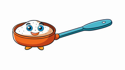 Fototapete - In a kitchen a gram can be imagined as a small circular measuring s with a capacity of about one teas. It is often used to measure small amounts of es. Cartoon Vector.