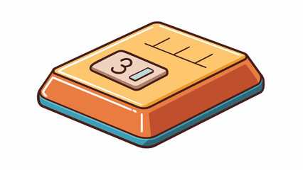 Poster - In a laboratory setting a gram can be seen as a tiny rectangularshaped weight which is often made of metal or plastic. It is used to accurately. Cartoon Vector.