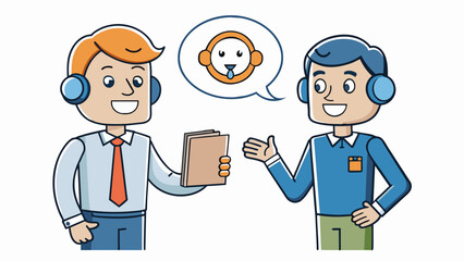 Fototapete - In order to effectively communicate your ideas its important to use clear and concise language maintain eye contact and actively listen to the other. Cartoon Vector.