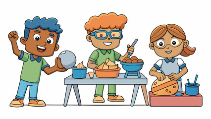 Aufkleber - In todays art lesson students will work with different types of clay to create sculptures. They will experiment with the malleability and texture of. Cartoon Vector.