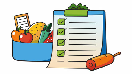 Poster - Its like a grocery list listing items in a specific order for easy retrieval during a shopping trip.. Cartoon Vector.