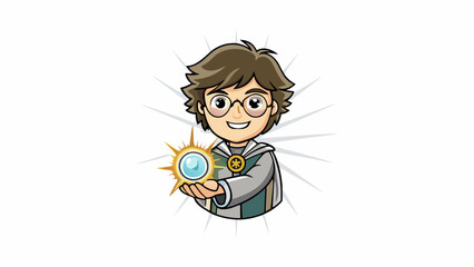 Poster - On his finger Harry wore a silver signet ring with a large intricate insignia etched into the metal. It glinted in the sunlight catching the eye of. Cartoon Vector.