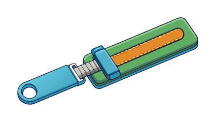 Fototapete - On a zipper the tab is a small piece of metal or plastic attached to the slider. It is used to easily pull the slider up or down along the zipper. Cartoon Vector.