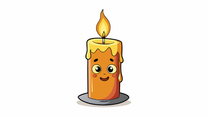 Poster - The candle flickered and sputtered its weak flame ly providing any light in the dark room.. Cartoon Vector.
