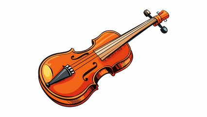 Poster - The deep resonant sound of the violin filled the room with a sense of passion and emotion captivating the audience.. Cartoon Vector.
