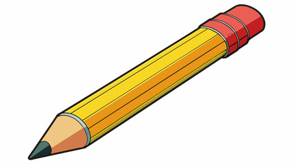 Poster - The length of a pencil which is around the length of a hand.. Cartoon Vector.