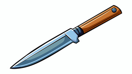 Poster - The main feature of this object is its sharp edges perfect for precision ting. Its body is made of shiny metal and the handle is made of sy black. Cartoon Vector.