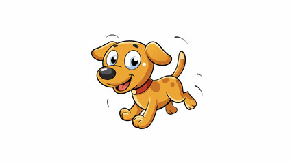 Poster - The nodding dog toy happily bounced up and down its small paws hitting the ground with each nod.. Cartoon Vector.