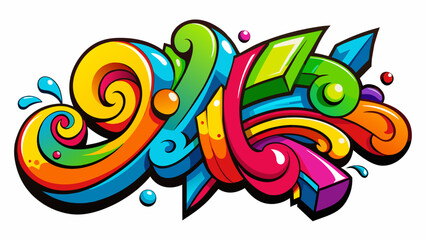Fototapete - The outcome was a bright and colorful painting with bold brushstrokes and intricate details that drew the eye in. The colors were vibrant and. Cartoon Vector.