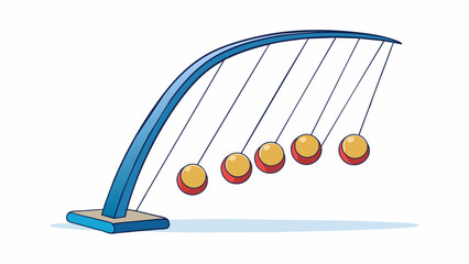 Aufkleber - The pendulum swung back and forth with lightning speed only pausing briefly at the top of each arc before rapidly changing directions.. Cartoon Vector.