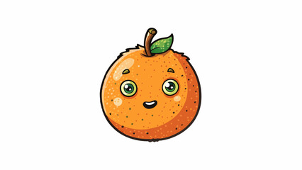 Poster - The small round fruit had a scent that was both sweet and tangy reminiscent of a warm summer day. Its skin was rough to the touch a sign of its. Cartoon Vector.
