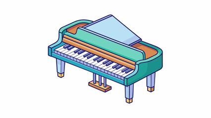 Poster - The soothing piano melody filled the room gently calming the anxious minds of its listeners and lulling them into a state of relaxation.. Cartoon Vector.