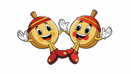 Fototapete - The sound of castanets clicking and hand clapping can be heard at any traditional Spanish music performance adding a lively and energetic ambiance to. Cartoon Vector.