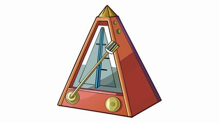 Fototapete - The steady beat of a metronome a small device with a swinging arm that ticks back and forth at a consistent tempo. The metronome is made of metal and. Cartoon Vector.