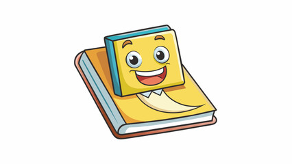 Fototapete - Think of a comment like a postit note stuck onto a photo album adding a personal touch to the memories captured within.. Cartoon Vector.
