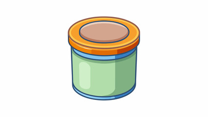 Fototapete - This frequently used object is a small cylindrical container made of plastic or metal. It has a lid that can be twisted open and is used to store and. Cartoon Vector.
