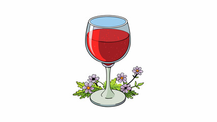 Canvas Print - This wine was a beautiful shade of ruby red with a subtle transparency that hinted at its lightbodied nature. Its aroma was delicate with hints of. Cartoon Vector.