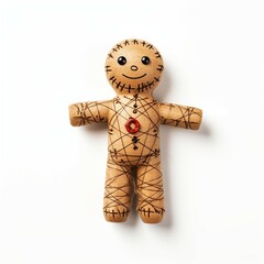 Wall Mural - voodoo doll on white background