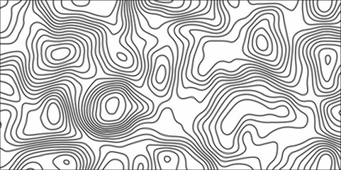 Poster - Modern white and black abstract topographic contours 3d map background. Geographic map conceptual design. Mountain topographic terrain map background. 
