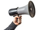 © PNG Kingdom  - Hand holding a loud speaker megaphone