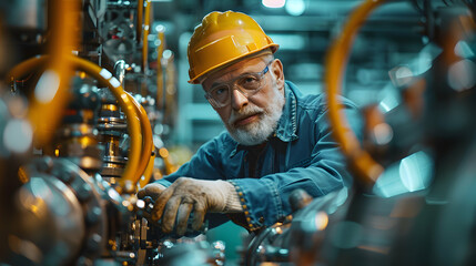 Skilled Engineer Solving Technical Problem in Workshop   Demonstrating Problem Solving  Expertise. Perfect for Engineering  Tech Advertisements. Photo Realistic Image in Stock Co