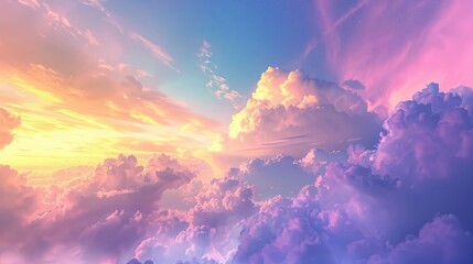 Wall Mural - Colorful sky in the early morning