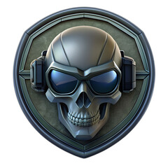 Wall Mural - skull wearing night vision tactical helmet, suitable for t shirt, badge, logo design