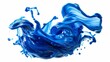© Jelena - dynamic blue water swirl splash isolated on white abstract liquid sculpture high speed photography