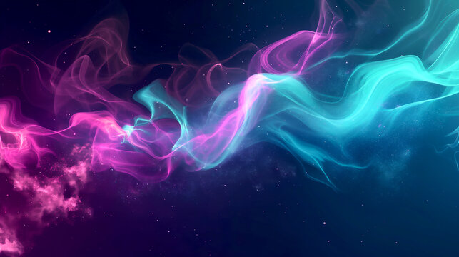 Abstract cyber mist background with blue and purple smoke