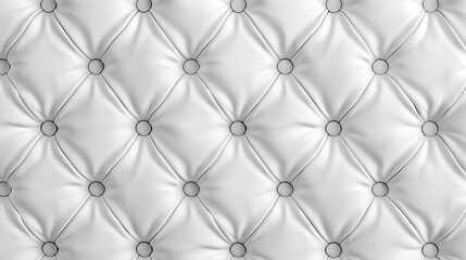 Wall Mural - luxurious white diamond tufted upholstery seamless pattern elegant quilted sofa cushion texture background