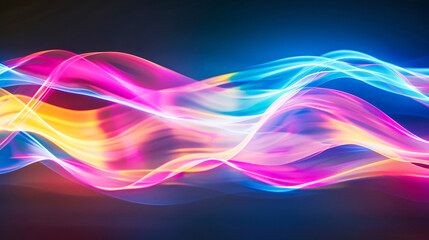 Poster - An abstract smooth, vibrant, dynamic wave of light