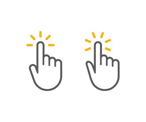 Aufkleber - hand cursor icon. clicking cursor symbol vector. click icon vector