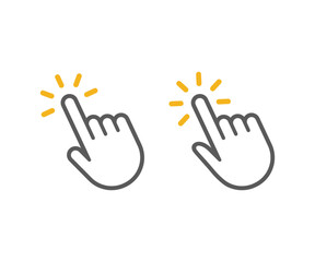 Aufkleber - hand cursor icon symbol vector. click icon vector. cursor symbol