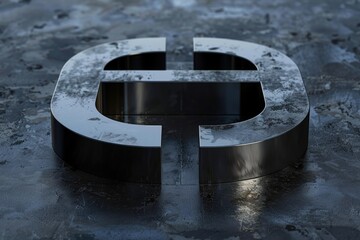 Poster - A detailed close up of a metal object. Suitable for industrial concepts